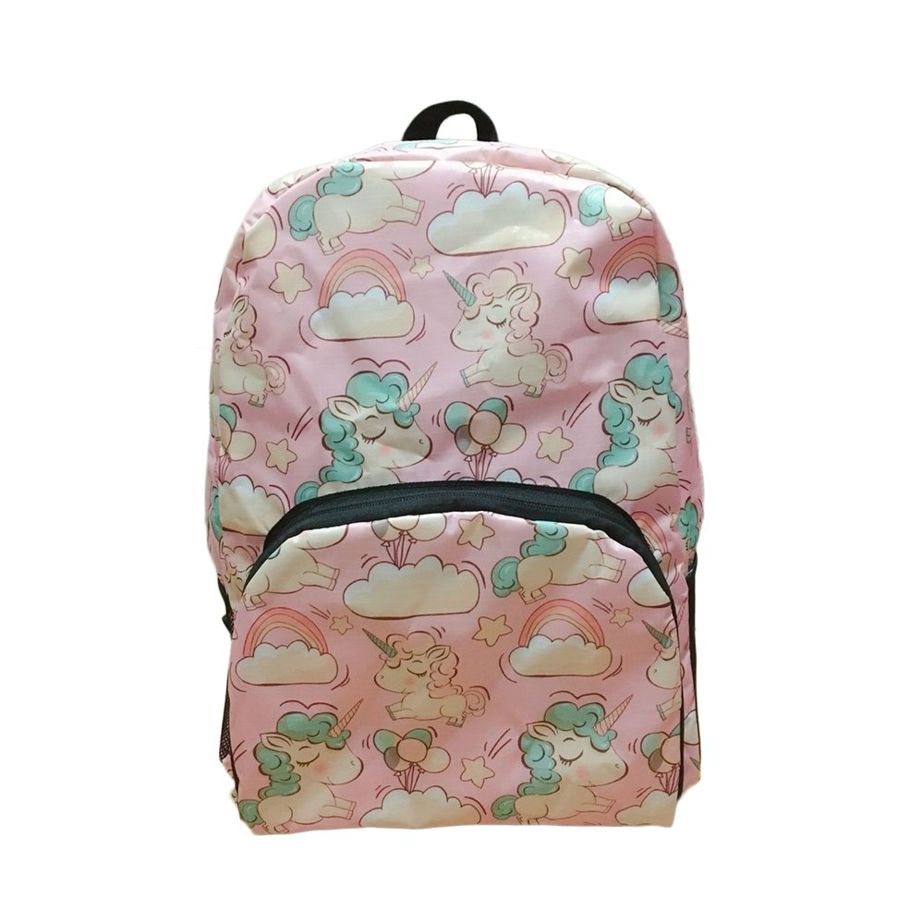 Foldable Horse Printed Women Backpack College Wind Style Waterproof Handbag