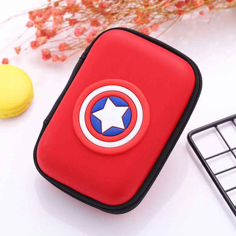 Kawaii Cartoon EVA Silicone Coin Purse Earphone Holder Cable Charger Storage Bags Gifts Wallets