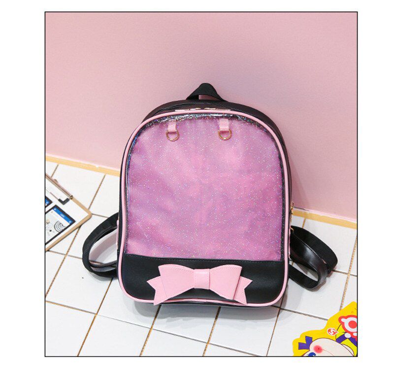 Stylish Transparent Large Heavy Duty Clear Backpack Bag School Office Travel Security Rucksack Handbag