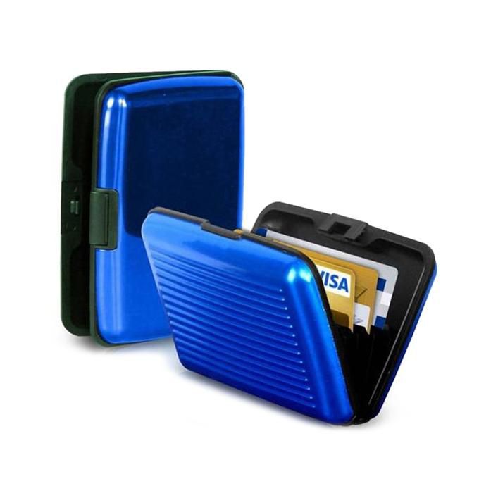 Aluminum Credit Card Wallet - Blue