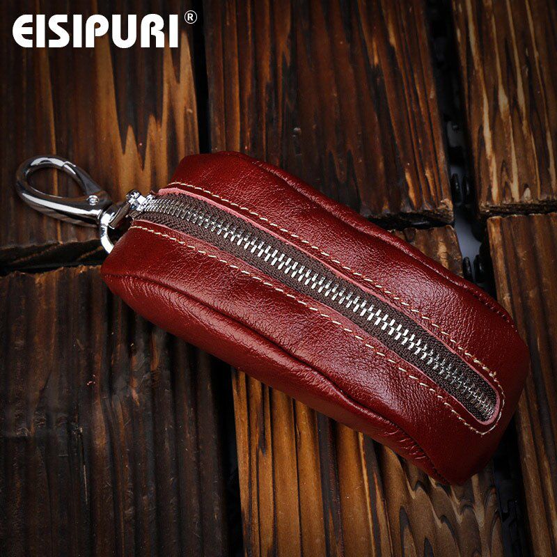 EISIPURI Brand  leather car key case wallet fashion cow leather brand car key holder, Wholesale car key zipper bag