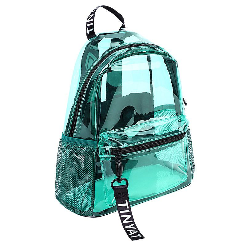 Korean Style Transparent Fashion Ladies Backpack PVC Jelly Bag Summer Beach Bags For Students