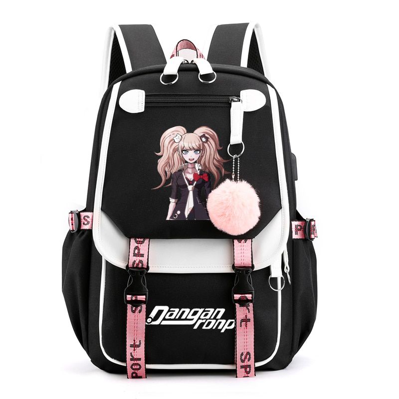 Anime Danganronpa Dangan Ronpa Monokuma Nylon Backpack Large Capacity StuSchool Bag Mochila Feminina Travel Backpack