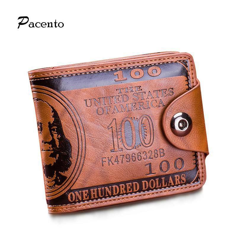 Men Fashion Wallet with THE UNITED STATES Letters Brand Hasp Wallet Male Wallet Slim Purse Money Dollar Wallet