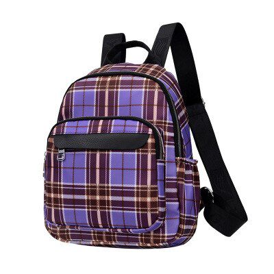 British Style College Student School Backpack for Teenage Girls Plaid Large Capacity Women Backpacks Multi-Pocket Daily Backpack