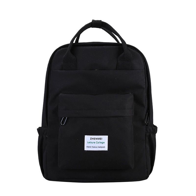 2020 Waterproof Nylon Women Backpack Female Solid Color Schoolbag Leisure Long Portable Travel Backpack Large Capacity Mochila
