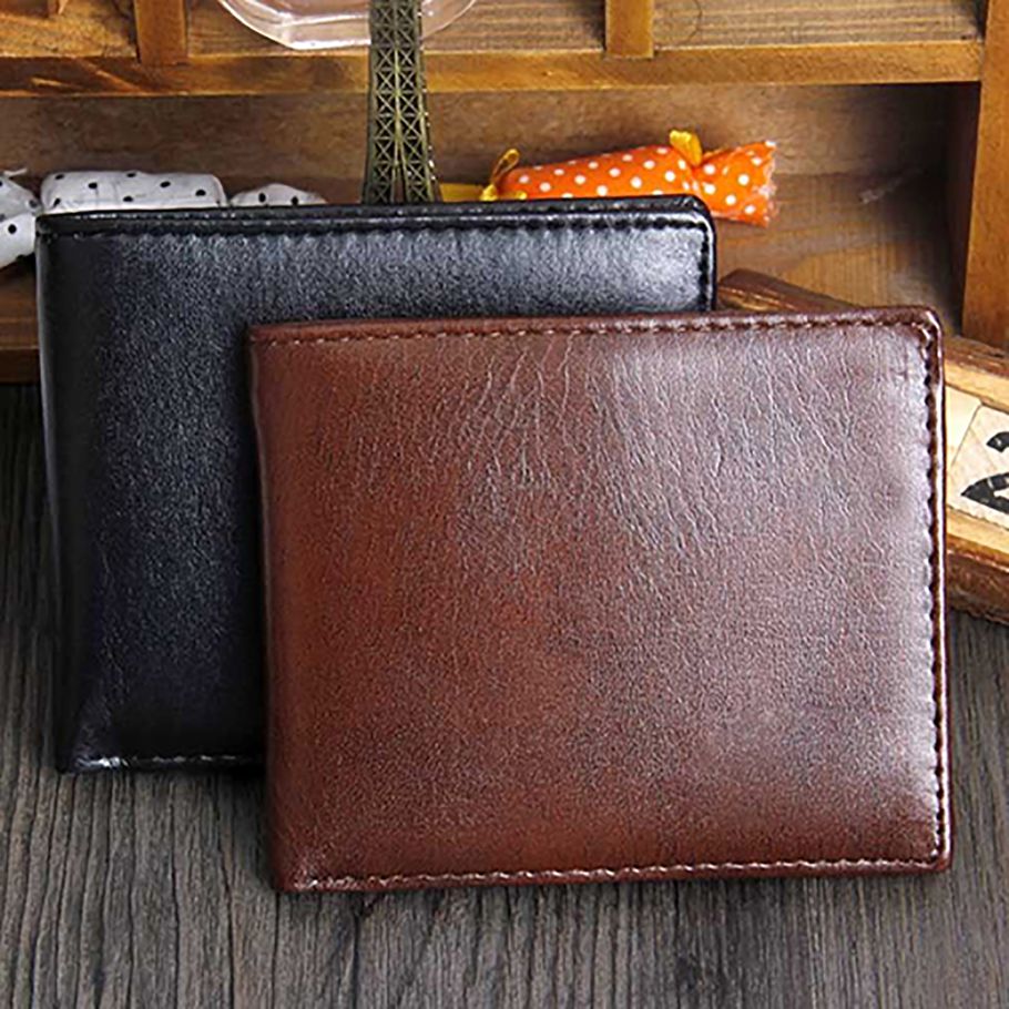 Men Business Faux Leather Wallet Card Holder Clutch Bifold Pocket Slim Purse