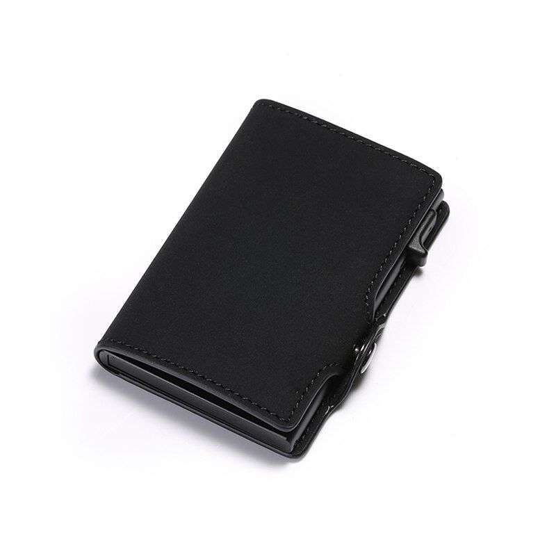 Carbon Fiber Leather Men Wallets Slim Thin Card Holder Wallets Money Bags Purse Black Small Mini Personalized Wallet Male