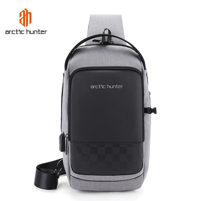 USB Waterproof Men Chest Bag Male Leisure Messenger Shoulder Bag For Teenagers Travel Crossbody Bag