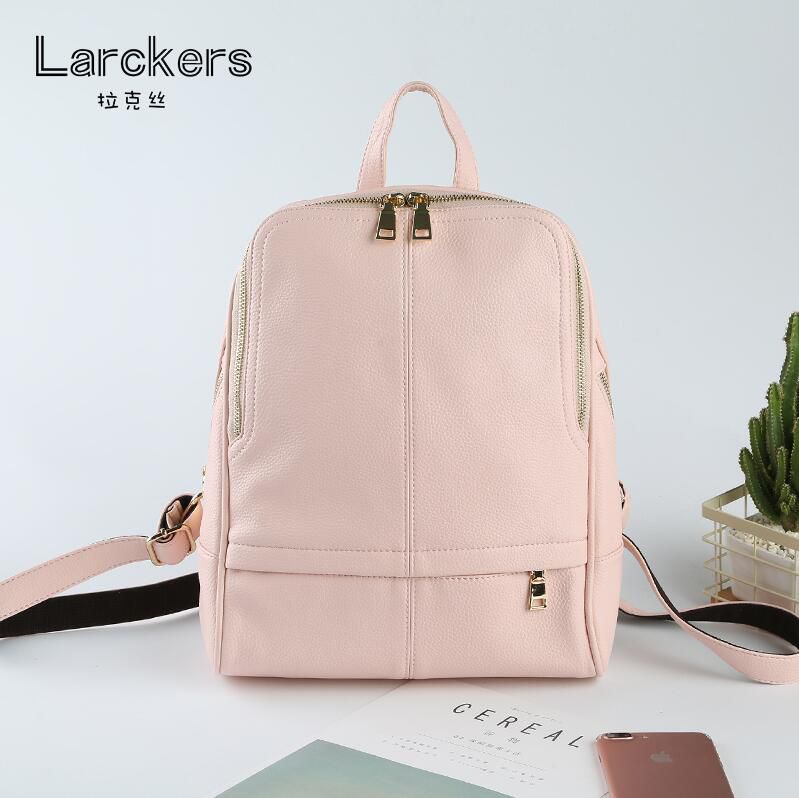 PU women backpacks solid color designer women backpack thread lichee pattern girls fashion casual softback travel bags