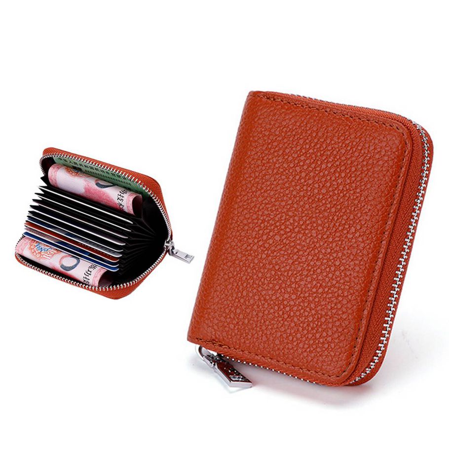 Multifunctional Slim PU Leather Purse Wallets Business Credit Card Holder for Men