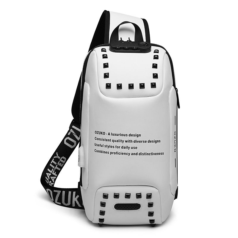 Anti-theft TSA Lock sling Bag Multi-function Travel Shoulder Bag Waterproof Crossbody Bags with USB Charging port