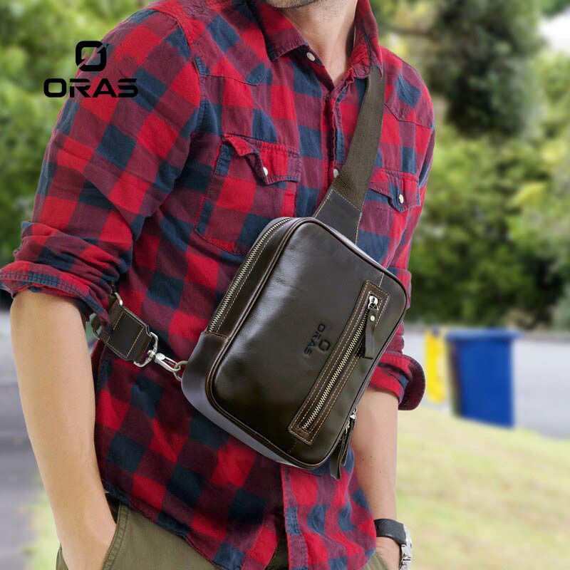 ORAS Premium Leather Multifunctional Waist Bag