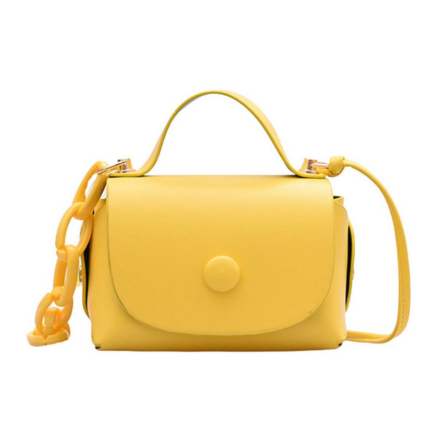 Messenger Bag PU Women Waterproof Ladies Shoulder Bag Wallet Cosmetic Bag Handbag Yellow