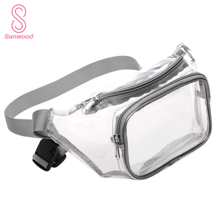 Clear Fanny Pack Smooth Zipper Large Capacity Clear Fanny Pack