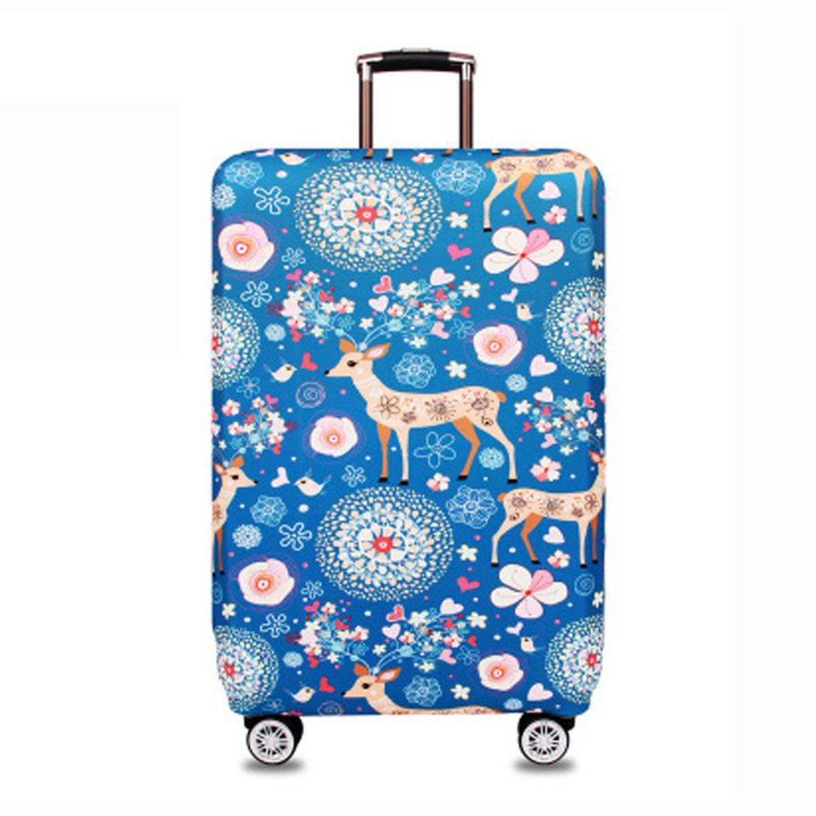 Honana Scenery Elastic Travel Luggage Cover Trolley Case Cover Durable Suitcase Protector for 18-32 Inch Case Warm Travel Accessories - Sika Deer