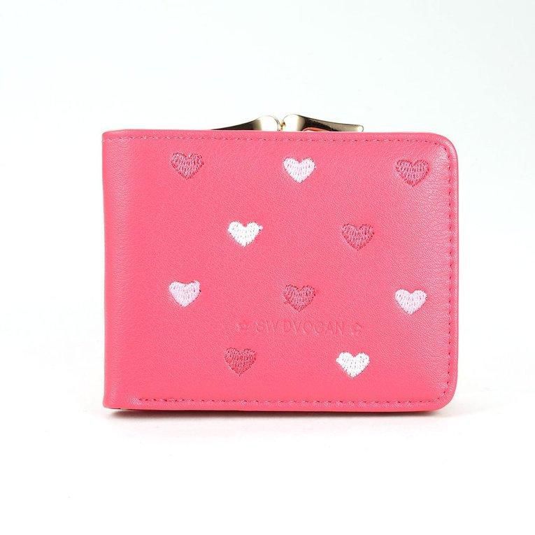 Love Pattern Short Women Wallet Purse Cash Coin Card Holder Clutch Handbag