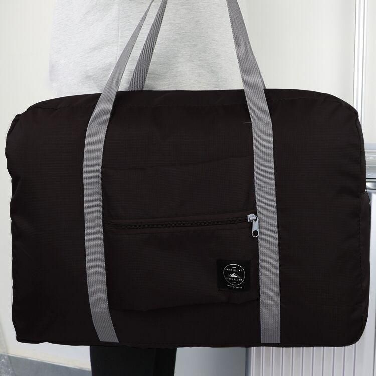 IPRee Portable Travel Travel Storage Bag Waterproof Polyester Folding Luggage Handbag Pouch - Black (black)