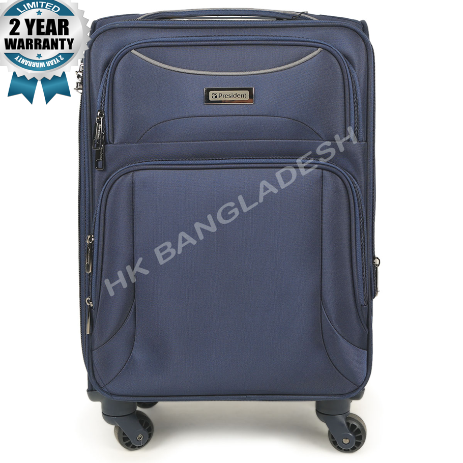 President  Size 24" Waterproof Travel Trolley with Dust Cover/ Dual Zipper and 360 Degree 4 Wheel Luggage with 2 Years Warranty