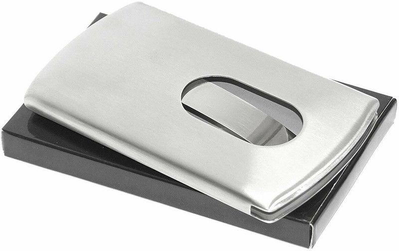 Men & Women Casual, Formal, Travel, Trendy Silver Aluminium Card Holder  (7 Card Slots)