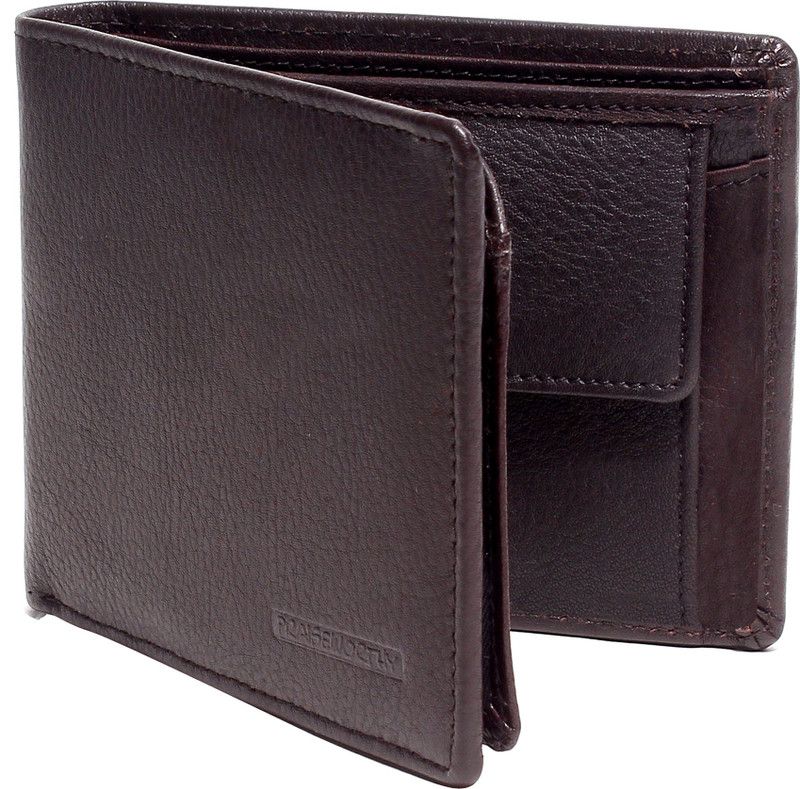 Men Casual, Travel, Formal Brown Genuine Leather RFID Wallet - Mini  (10 Card Slots)