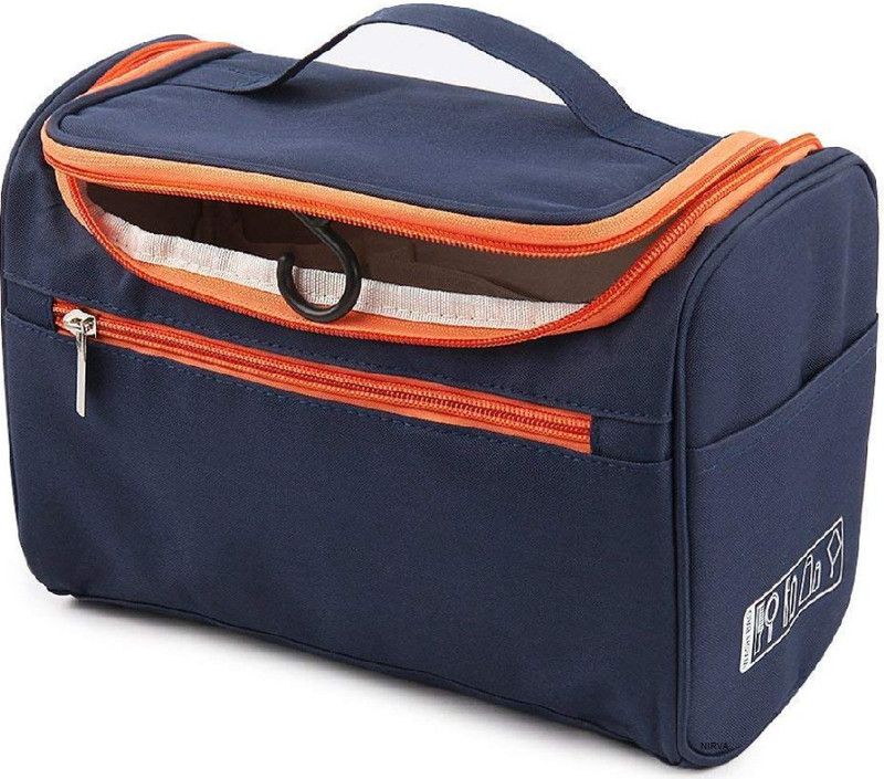 NIRVA Hanging Toiletry Bag, Cosmetic Bag with Handle and Hook, Travel Toiletry Organizer for Men and Women  (Blue)