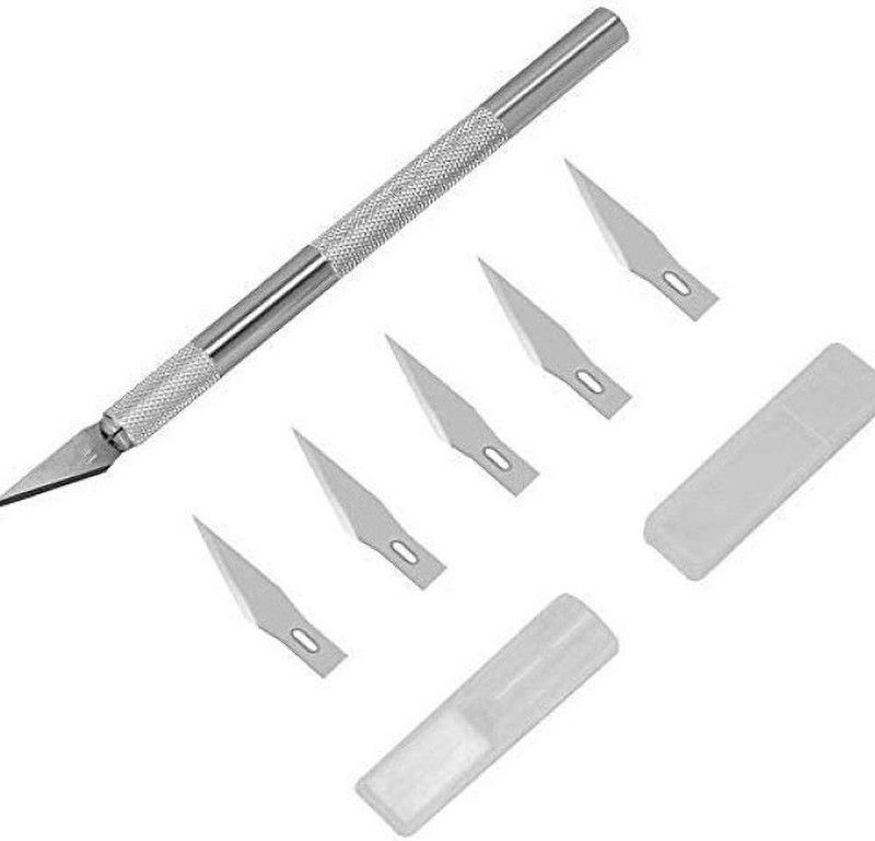 Miss Royale Detail Precision Pen Knife with 5 Interchangeable Sharp Blades Utility Knife Multi-utility Knife  (White)
