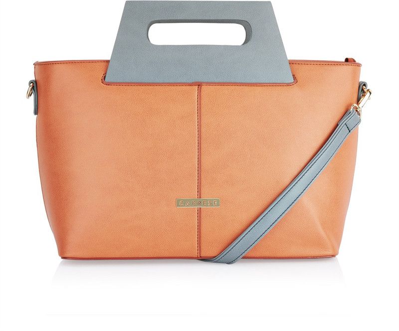 Women Orange, Grey Shoulder Bag - Regular Size