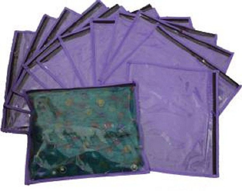 MOTHERLAND Regular & Dustproof Saree Covers (Pack of 12) MLRSC  (Purple)