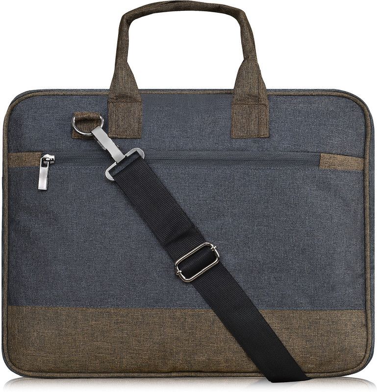 LOREM Grey & Khaki Color Faux Leather 10L Messenger Bag For Men & Women BG35 Waterproof Messenger Bag  (Grey, Brown, 12 L)