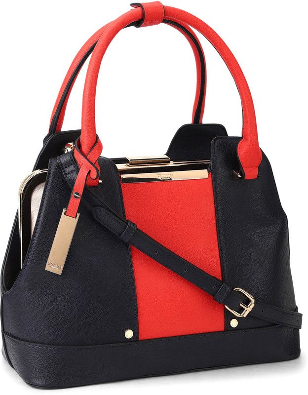 Women Red, Black Hand-held Bag - Extra Spacious