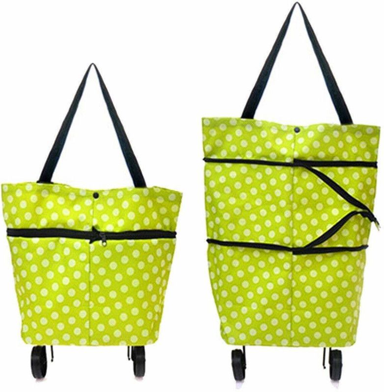 LIZAENTERPRISE Lightweight Shopping Trolley Wheel Folding Travel Luggage Bag (Multicolor)  (Multicolor)