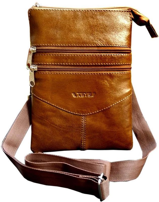 100% Genuine Leather Tan Travel Bag ||Hand bags for Men & Women Small Travel Bag - Small  (Tan)