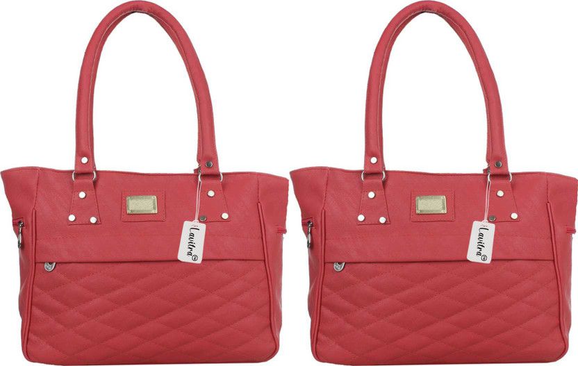 Women Red Handbag  (Pack of: 2)