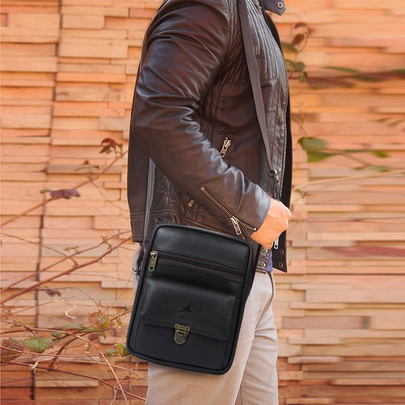 Brown Sling Bag Casual Trendy Travel Shoulder Crossbody Daytrip Men Slingbag