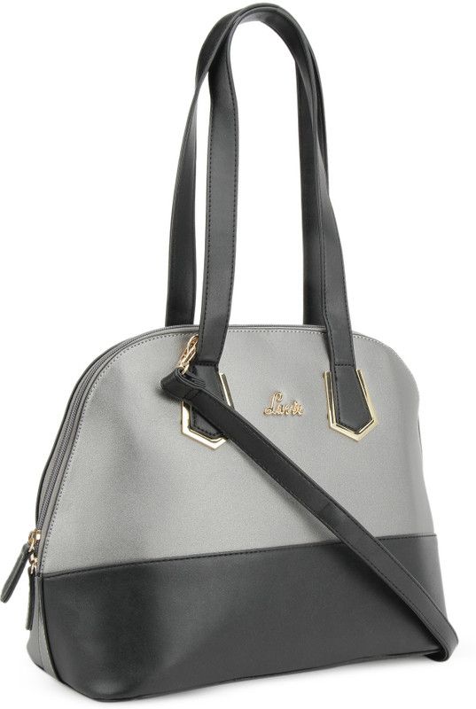 Women Black, Grey Satchel - Extra Spacious