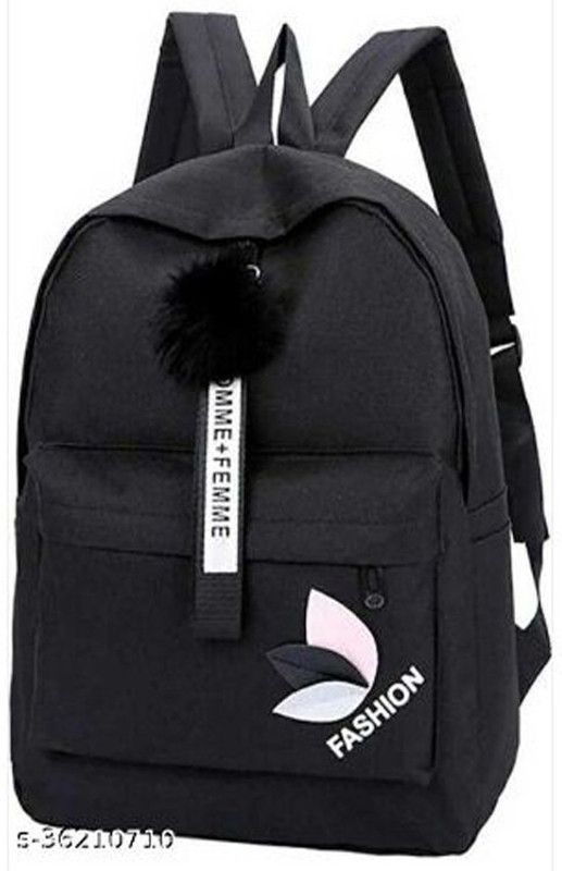 Fashion Women's PU Leather Stylish and Trending Backpack for College Office 25 L Backpack  (Black)