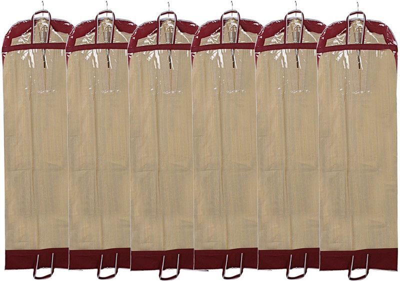 KUBER INDUSTRIES Plain Non Woven 6 Pieces Long Suit Sherwani Cover (Maroon) -CTKTC5860 CTKTC05860  (Maroon)