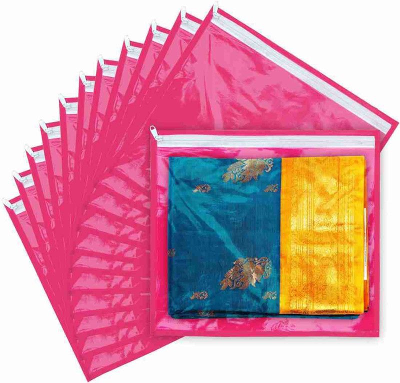 Tiarakrafts Single packing Saree Cover/Suit Cover/Cloths Pink Set Of 12  (Pink)