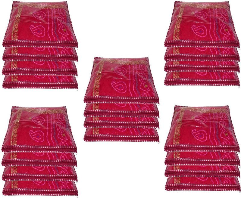 Aavni Single Multipurpose Parachute saree cover Pack of 20  (Maroon)