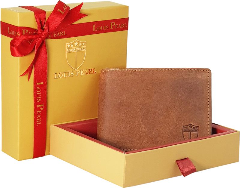 Men Casual, Formal, Trendy Brown Genuine Leather RFID Wallet  (8 Card Slots)