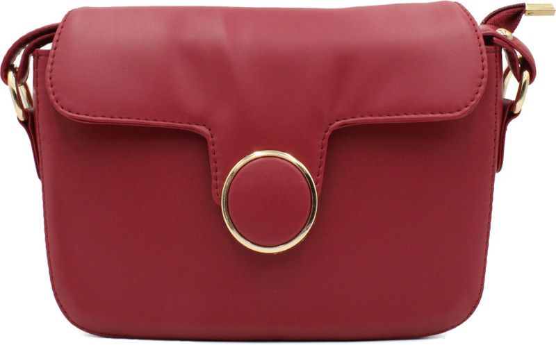 Women Maroon Sling Bag - Mini