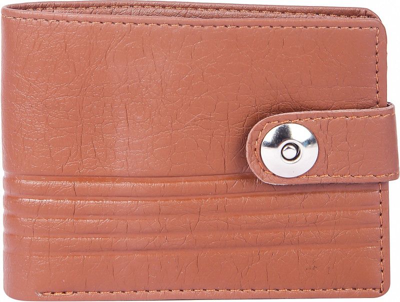 Men Casual, Ethnic, Evening/Party, Formal, Travel, Trendy Tan Artificial Leather RFID Wallet  (3 Card Slots)