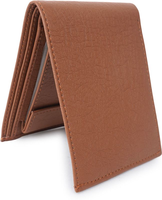 Men Formal Tan Artificial Leather Wallet  (9 Card Slots)