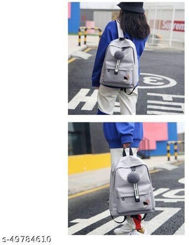 Fashion Girls Backpack School , travel College Office Bag 30 L Backpack  (Grey)
