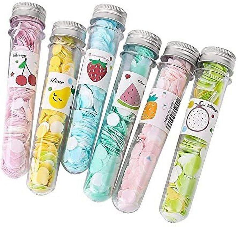 fastgear Pack of 6pcs Beautiful Portable/Travel Friendly Paper Soap-Multicolour Travel Toiletry Kit  (Multicolor)