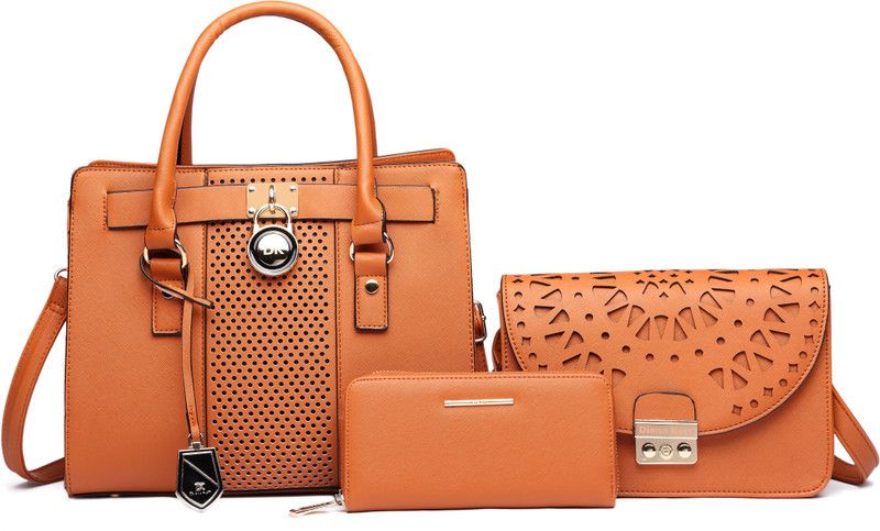 Women Tan Hand-held Bag - Mini  (Pack of: 3)