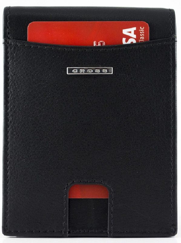 Men Black, Blue Genuine Leather Wallet - Mini  (4 Card Slots)