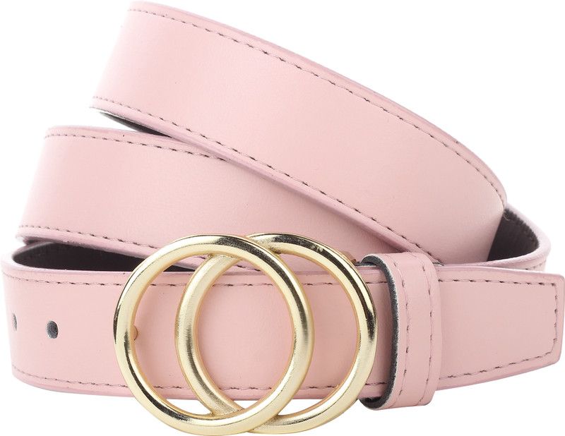 Women Formal Pink Artificial Leather Belt