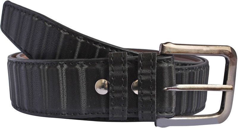 Men Casual Black Synthetic Belt